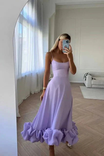 Variant image for Elegantes Maxikleid Sommer mit Rüschen und Blumenmuster, Ärmellos, A-Linie für Damen-21