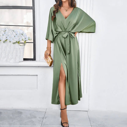 Variant image for Elegantes Damenkleid mit V-Ausschnitt – Festliches Kleid für Hochzeitsgast und formelle Anlässe, knielang und komfortabel-5