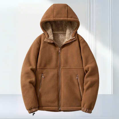 Men’s Hooded Winter Jacket Thermal Comfort with Secure Zipper Pockets