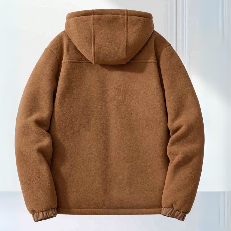 Men’s Hooded Winter Jacket Thermal Comfort with Secure Zipper Pockets